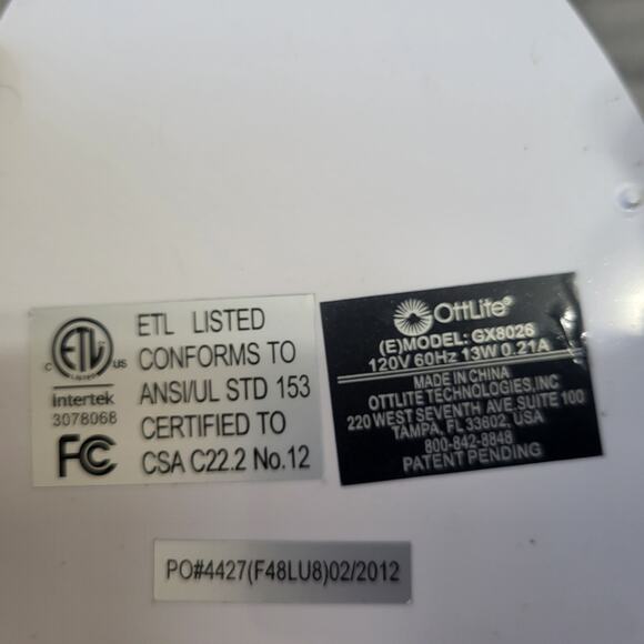 OttLite Daylight Lamp Desk Light Task Lamp USED - Picture 5 of 12